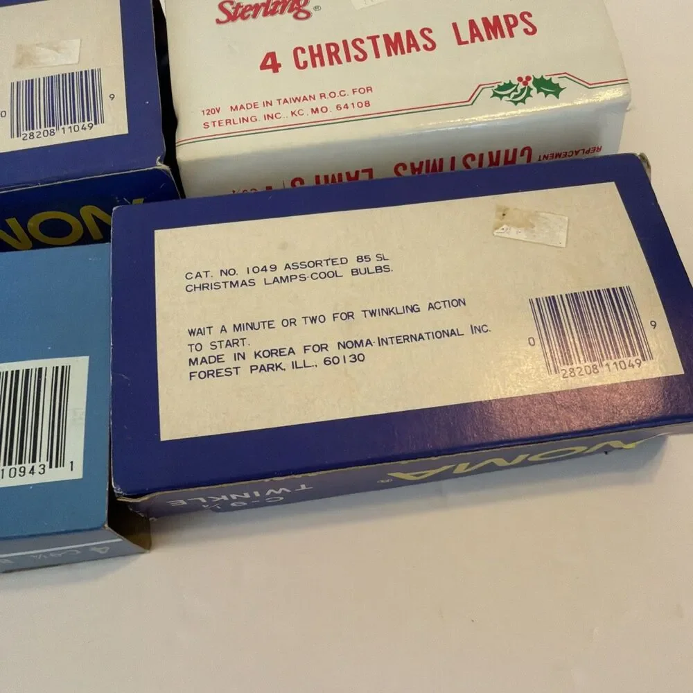 C-9 1/4 Christmas Replacement 16 Light Bulbs Multicolor Noma Twinkle Holiday